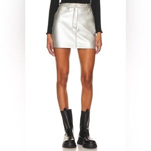 Apparis Gretchen Silver Mini Skirt for Night Out